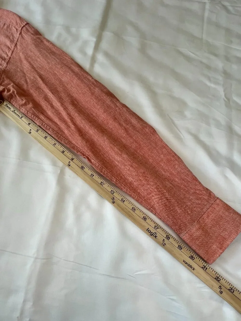 VTG Polo Ralph Lauren 100% Linen USA Made Orange Coral Size L Shirt Y2K